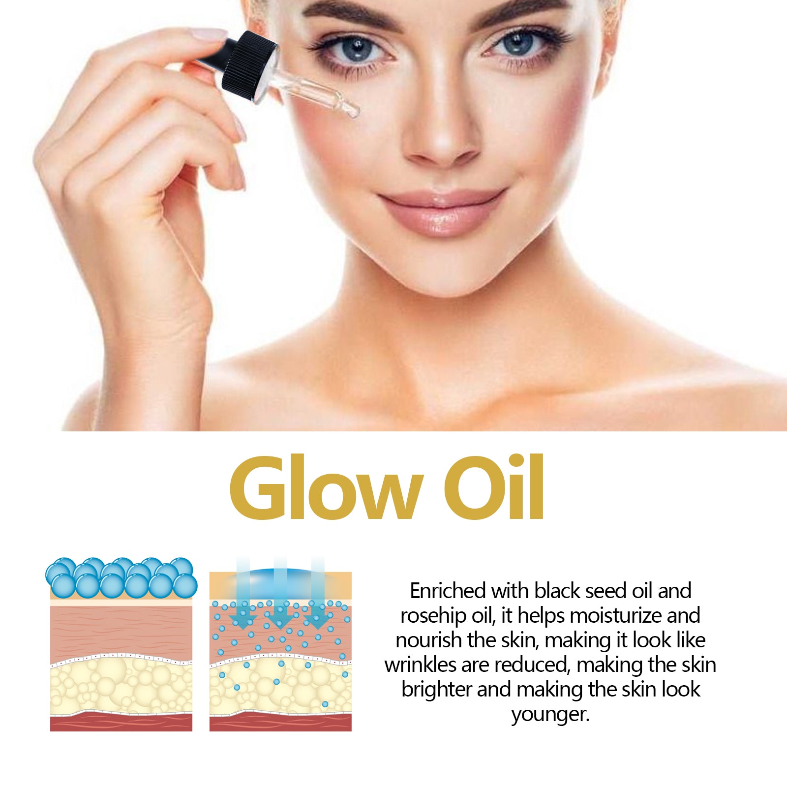 Hoygi Facial Essential Oil Hydrates, Moisturizes, Tightens And Lightens Fine Lines Eye Lines