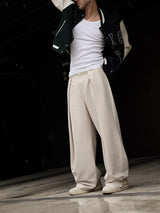 High-waisted Pleated Casual Pants