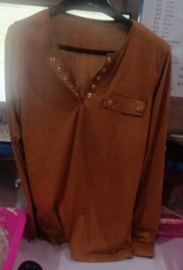Knitted Button Long Sleeve Pullover Commute Leisure Top