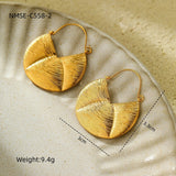 European And American Fashion Ins Exaggerated Titanium Steel Earrings 18K Gold Plating Non-fading Design Sense