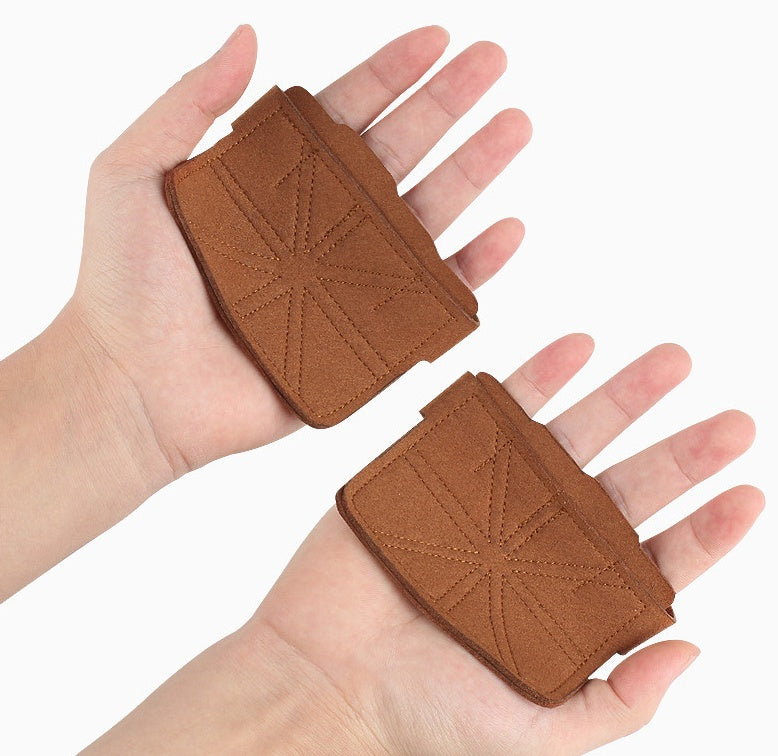 Palm Guard Faux Leather Sports Weightlifting Gym Gloves