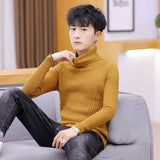 Slim-fit Sweater Men High Neck Bottoming T-shirt Sweater Men