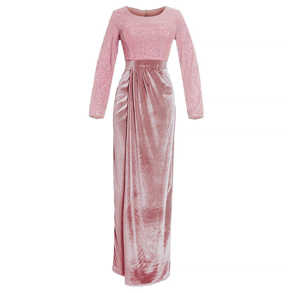 New African Sequined Banquet Evening Dress