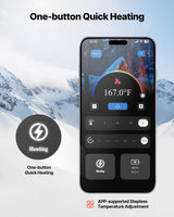 Heated Socks, 6000mAh Battery Powered, Rechargeable Heating Socks With 4 Heating Levels, Electric Heated Sock With APP Control For Men Women, Foot Warmer For Hunting Riding Camping Hiking