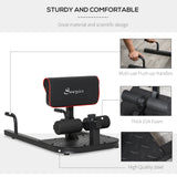 3 in 1 Padded Push Up Sit Up Squat Machine Home Gym Fitness Equipment, Black