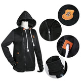 Women's Full Zip-up Brushed Inner Hoodie Sweatshirt