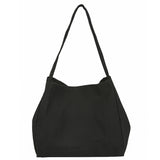 Solid Color Women's Simple Artistic Canvas Handbag Large Capacity Shopping Bag