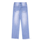 Color Contrast Patchwork Jeans For Men