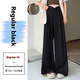 Advanced Sense High Waist Drooping Slimming And Straight Casual Mopping Pants