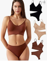 Small Chest Push-up Thin Without Steel Ring Plus Size Sports Bra Set