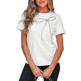 Female Loose Fit Three-dimensional Bow Decorative Pullover