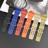 Camouflage Rubber TPU Resin Watchband Accessories