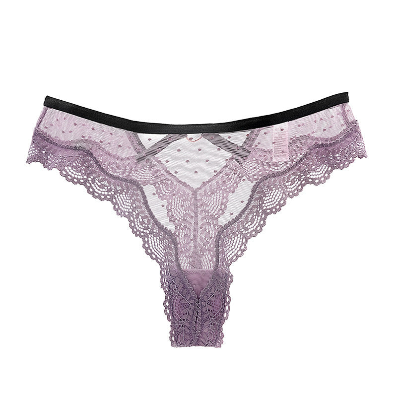 Women's thong with lace trim