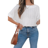 Simple European And American Style Loose Short Sleeve Top