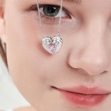 Angel Wings Heart-shaped Collarbone Necklace Angel Wings Oil Dripping Lady