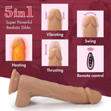 Remote Realistic Dildo Thrusting  Heating Roating  Toys For Women Men