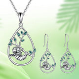 Cartoon Sloth Earring Pendant Accessories Necklace For Women