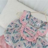Lace top skirt suit baby clothes