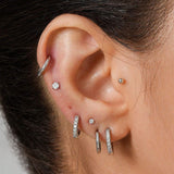 Exquisite And Versatile Small Inlaid With Diamond Ear Studs