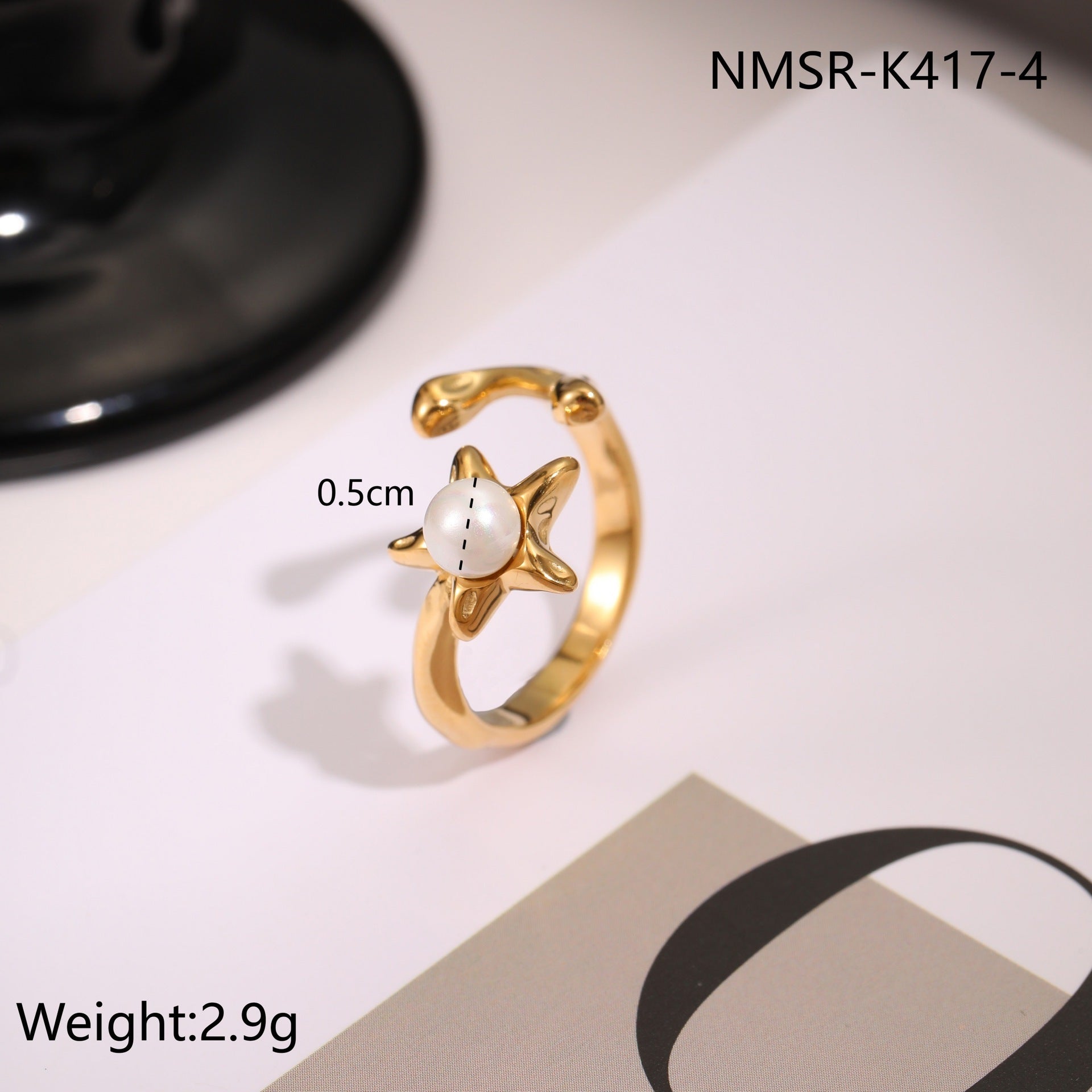 Geometric Design Stainless Steel Open Titanium Steel Ring