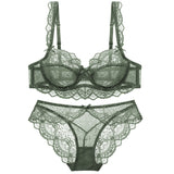 Ladies Thin Lace Bra Set