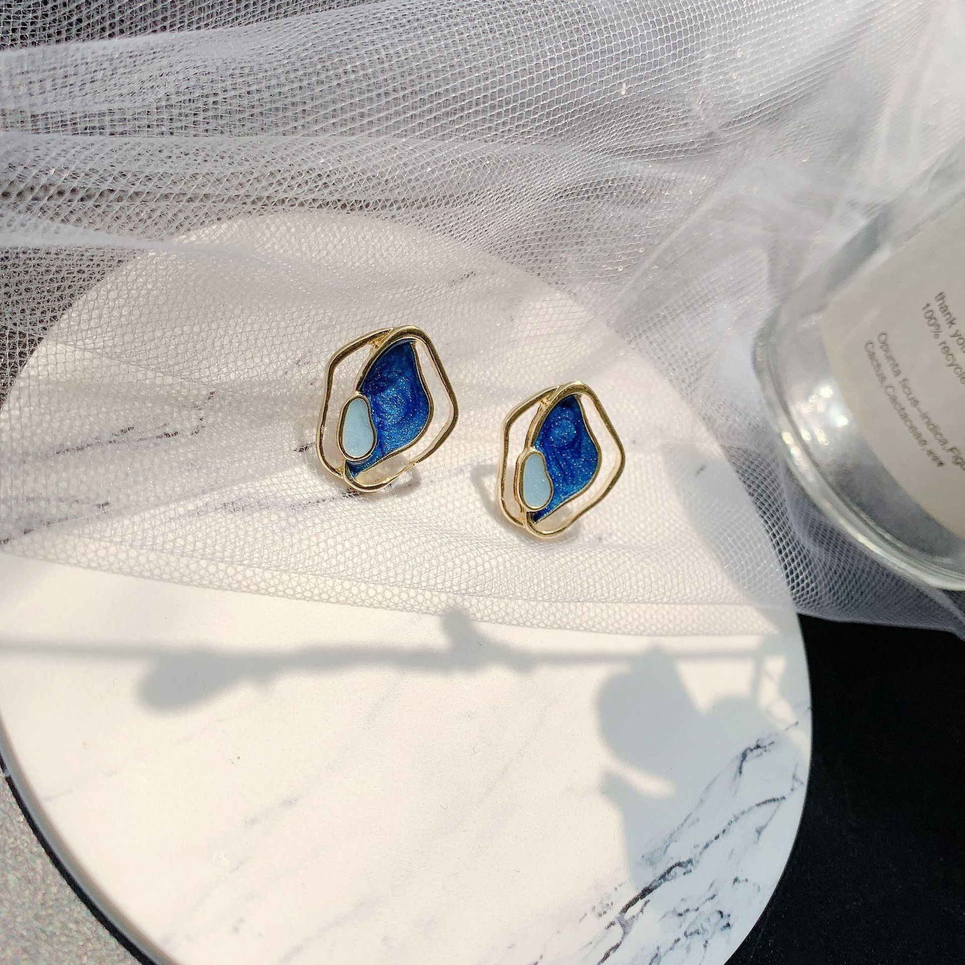 S925 Silver Stud Earrings Simple Women's Small