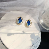 S925 Silver Stud Earrings Simple Women's Small