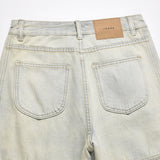 Vintage Fashion Yellow Jeans For Men