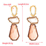 European And American Irregular Geometric Polygon Earrings