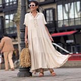 Plus Size Women's Fashion Casual Polo Collar Dress