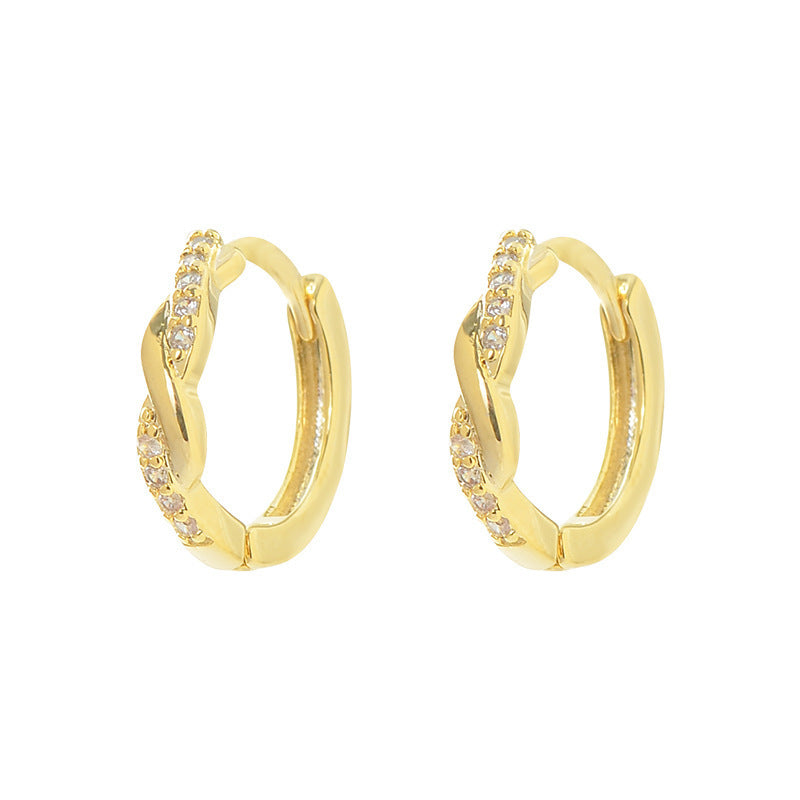 New Trendy Temperament Interwoven Earrings Female Fashion Personality Hemp Rope Earclip Earrings