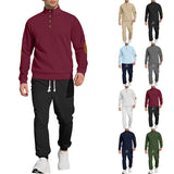 Stand Collar Long Sleeve Trousers Leisure Sports Outdoor Sweater Pants Suit