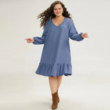 Women's Fashion Personality Solid Color Temperament Dress