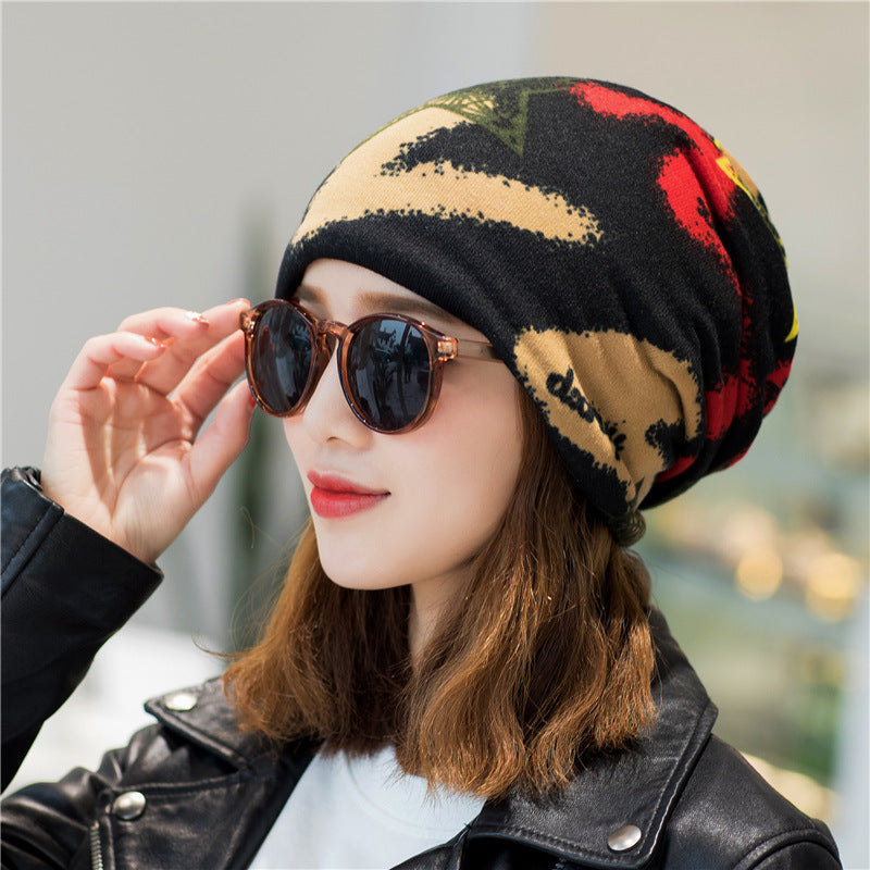 Hat Women's Autumn and Winter Fashion Multifunctional Hood
