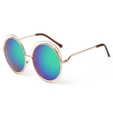 Large Frame Round Frame Women's Sun Glasses True Film Ink Mirror Flat Light Mirror