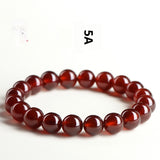 Natural Orange Red Garnet Ball Bracelet