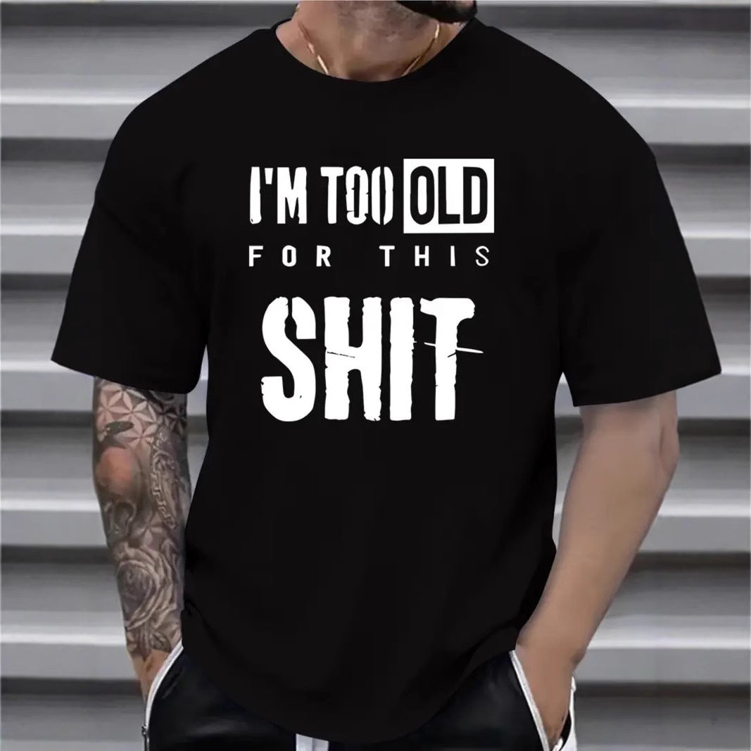 Men's All-match Short-sleeved T-shirt With Design Letters