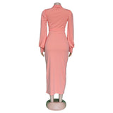 African Cute Woman   Long-sleeved Dress Office Dresses