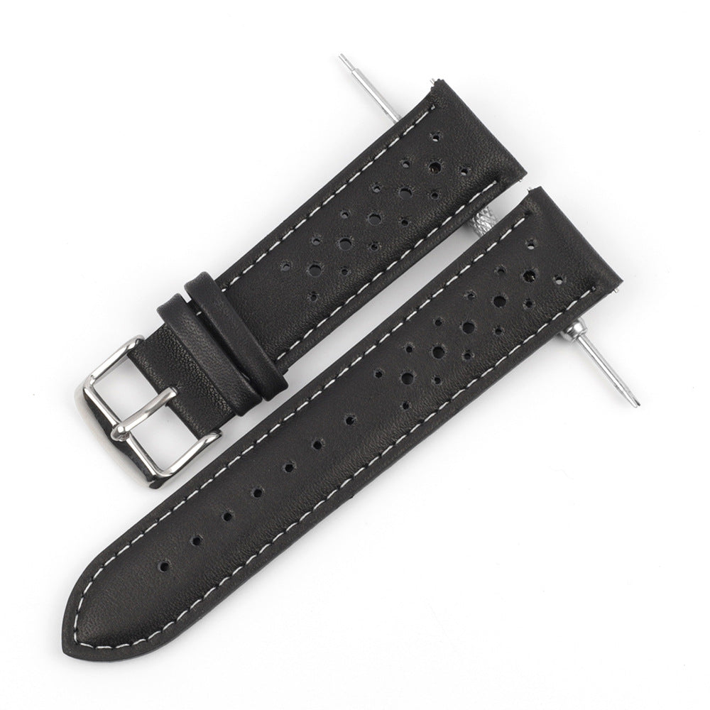 Simple All-match Porous Breathable Leather Watch Strap Accessories