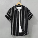 Summer Japanese Tie-dye Printed Short-sleeved Shirt Men