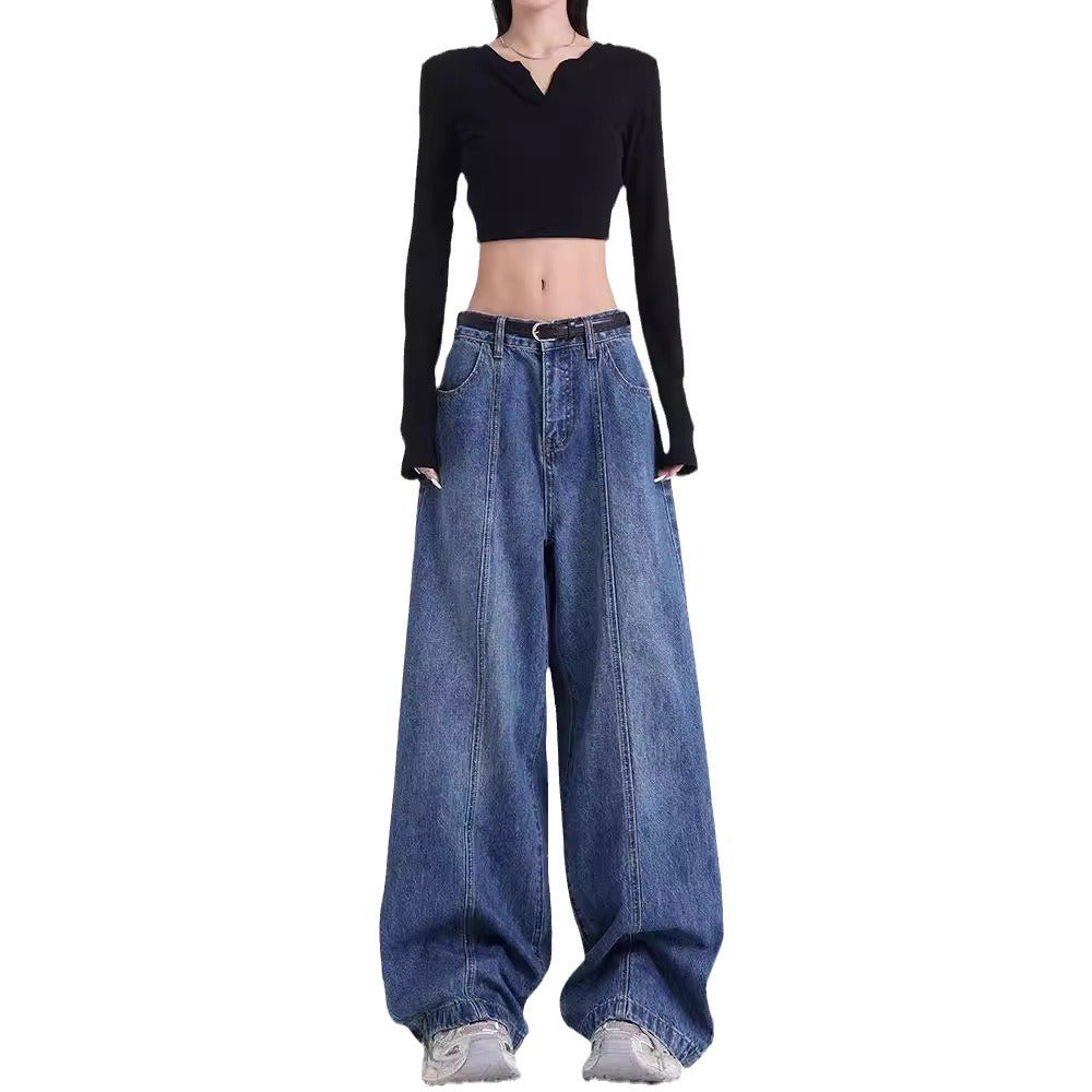 American Retro Washed Straight Jeans