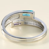 Copper Inlaid Zircon European And American Men's And Women's Ring