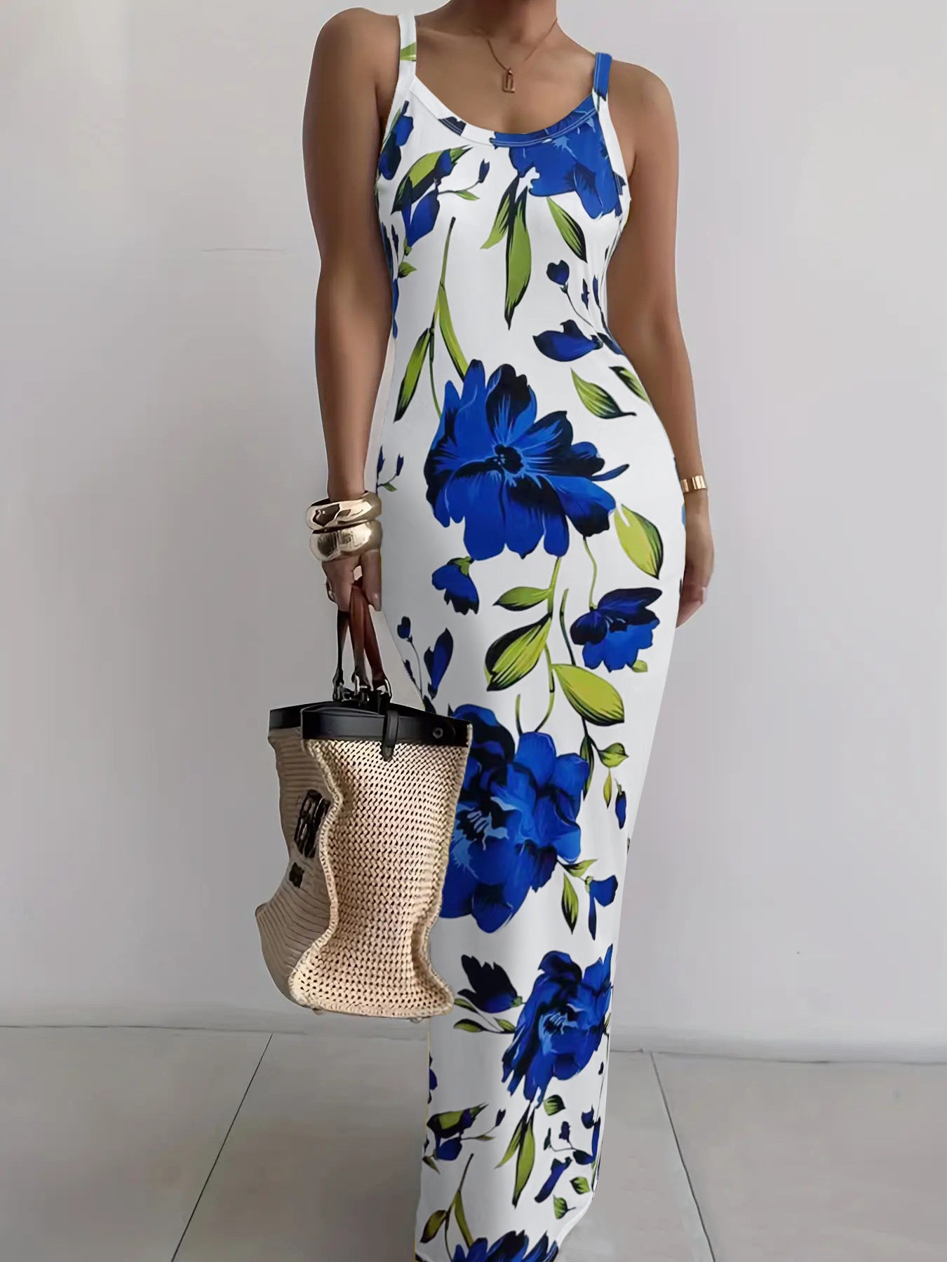 Summer New Suspender Slim Fit Slimming Long Dress