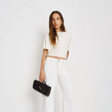 Design Sense Round Neck Pullover Short Sleeve T-shirt Women's Simple All-match Solid Color