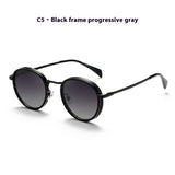 Round Frame Retro Sun Glasses Reflective Lenses