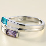 Copper Inlaid Zircon European And American Men's And Women's Ring