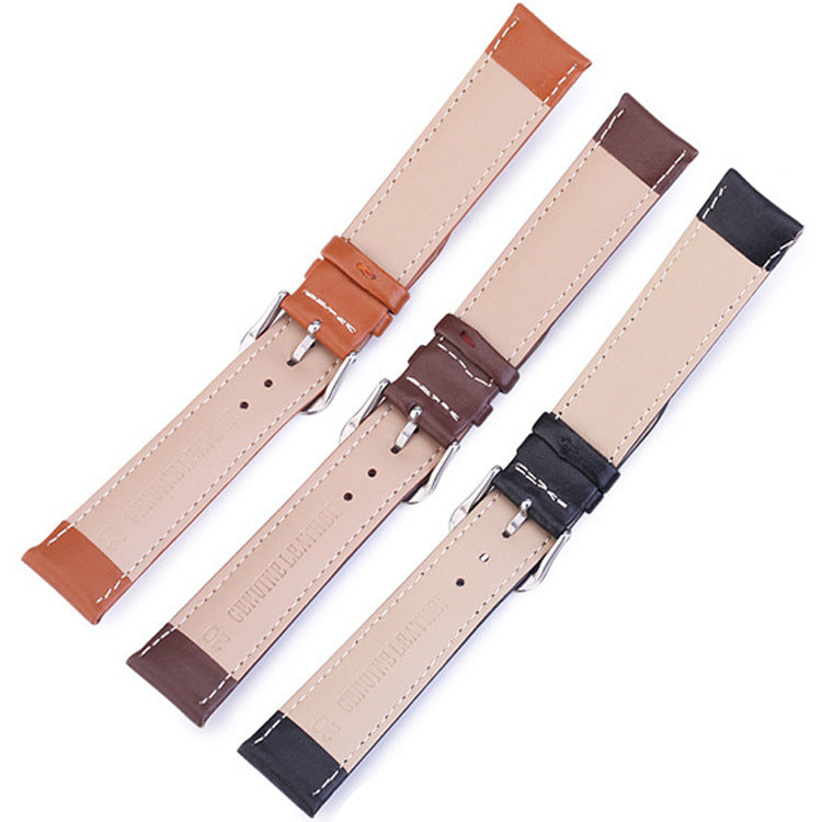 Plain Strap Waterproof Leather Watch Strap Watch Strap Accessories Pin Buckle Strap
