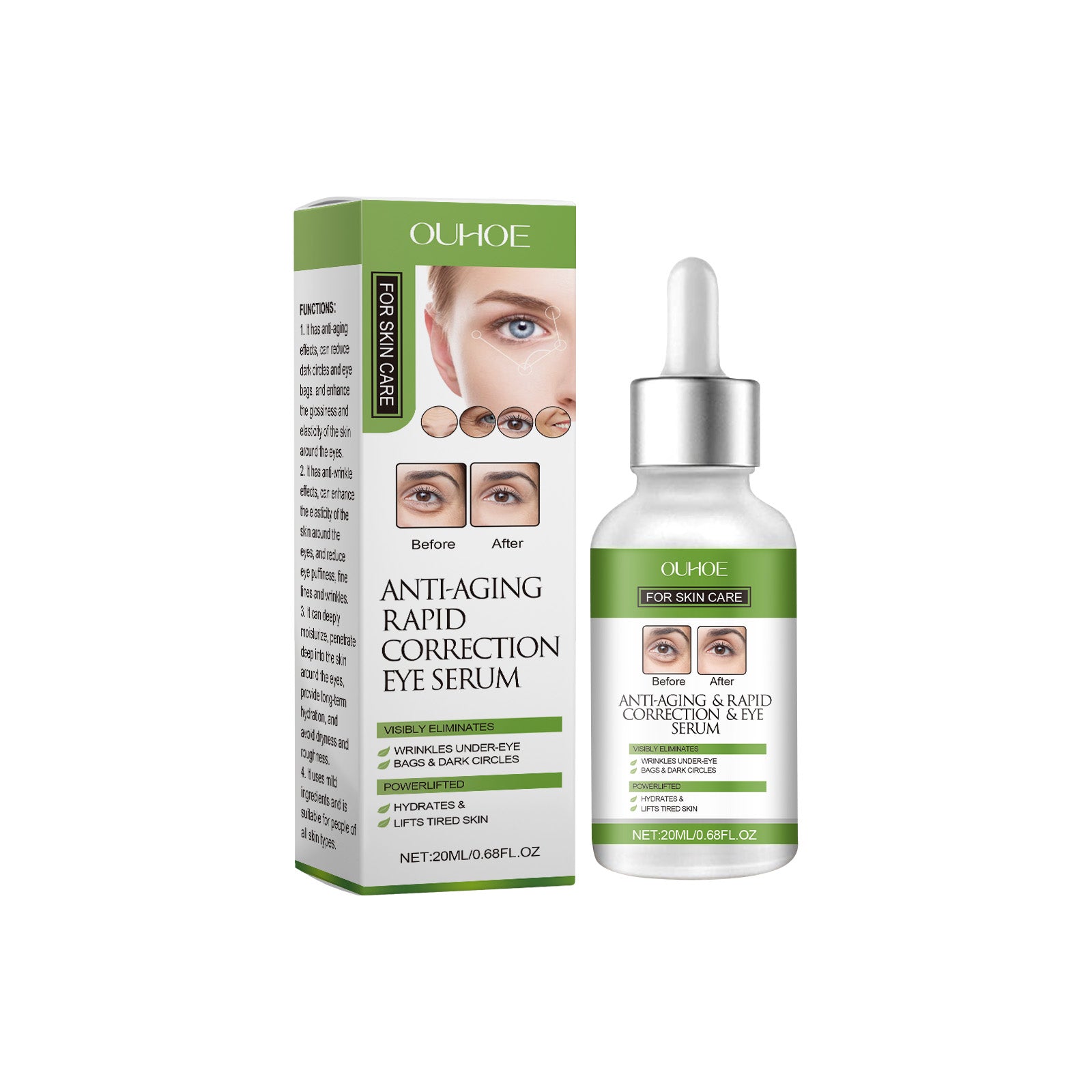 OUHOE Eye Essence, Moisturizing, Repairing, Brightening, Firming And Moisturizing Eye Care Essence