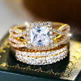 Fashion New Creative Three-piece Set Couple Rings