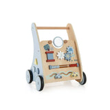 Multi-Functional Baby Activity Walker, Anti-O-Leg Design Wooden Walker With Storage For Toddlers